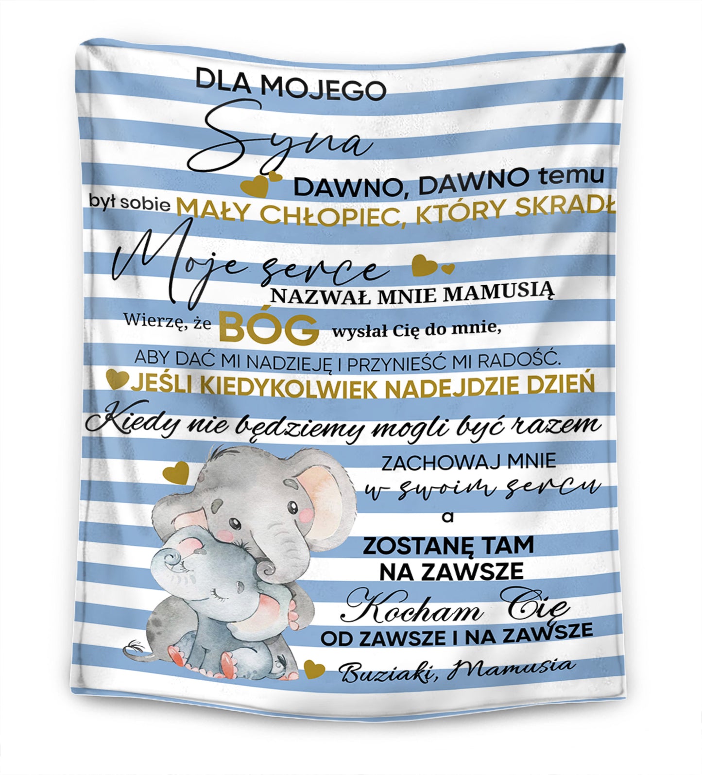 Kocham Cię na zawsze - Mama - Dla Mojej Córki / Dla Mojego Syna - Koc Premium™