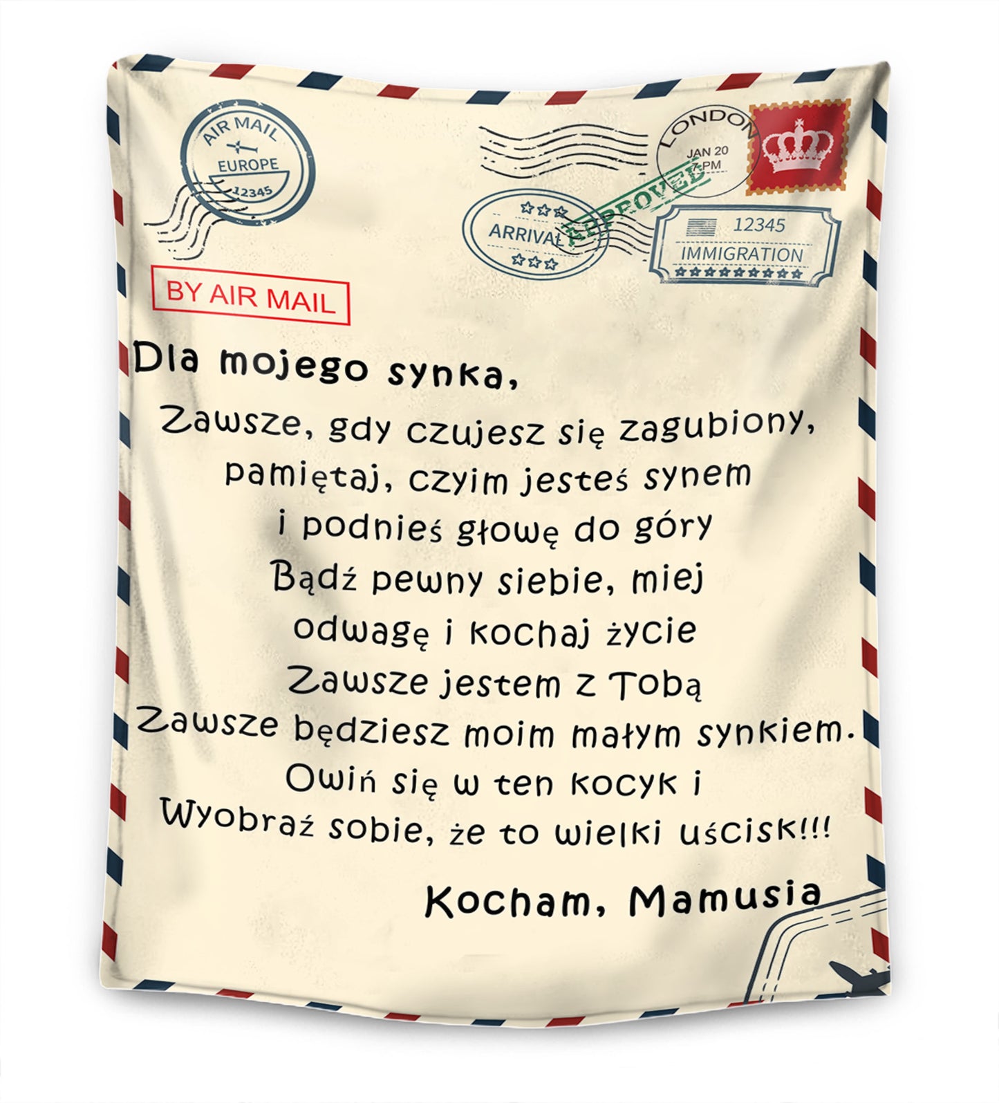 Mama - Dla mojej córka / Dla mojego syna - Koc Premium™