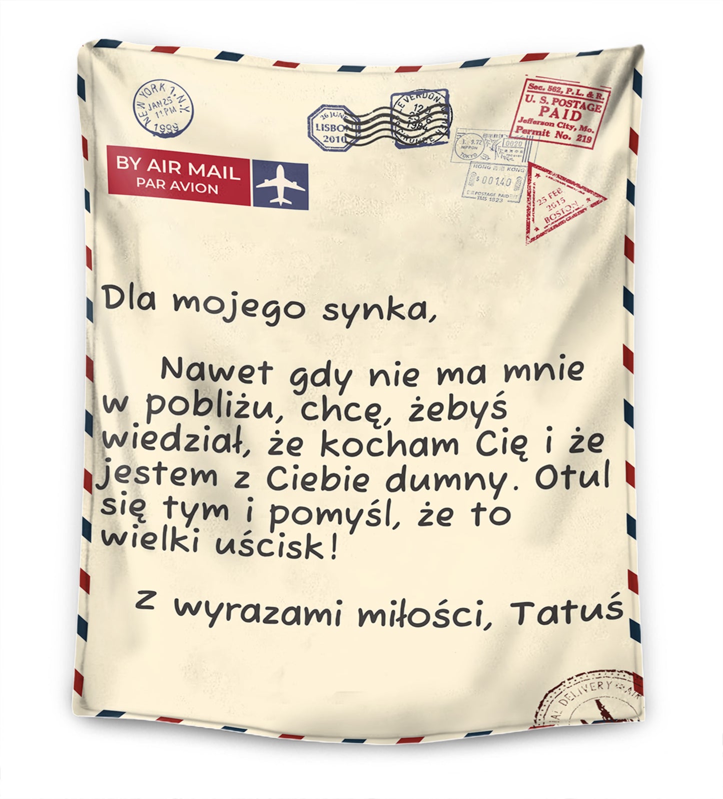 Tata - Dla Mojej Córki / Dla Mojego Syna - Koc Premium™ Ver3