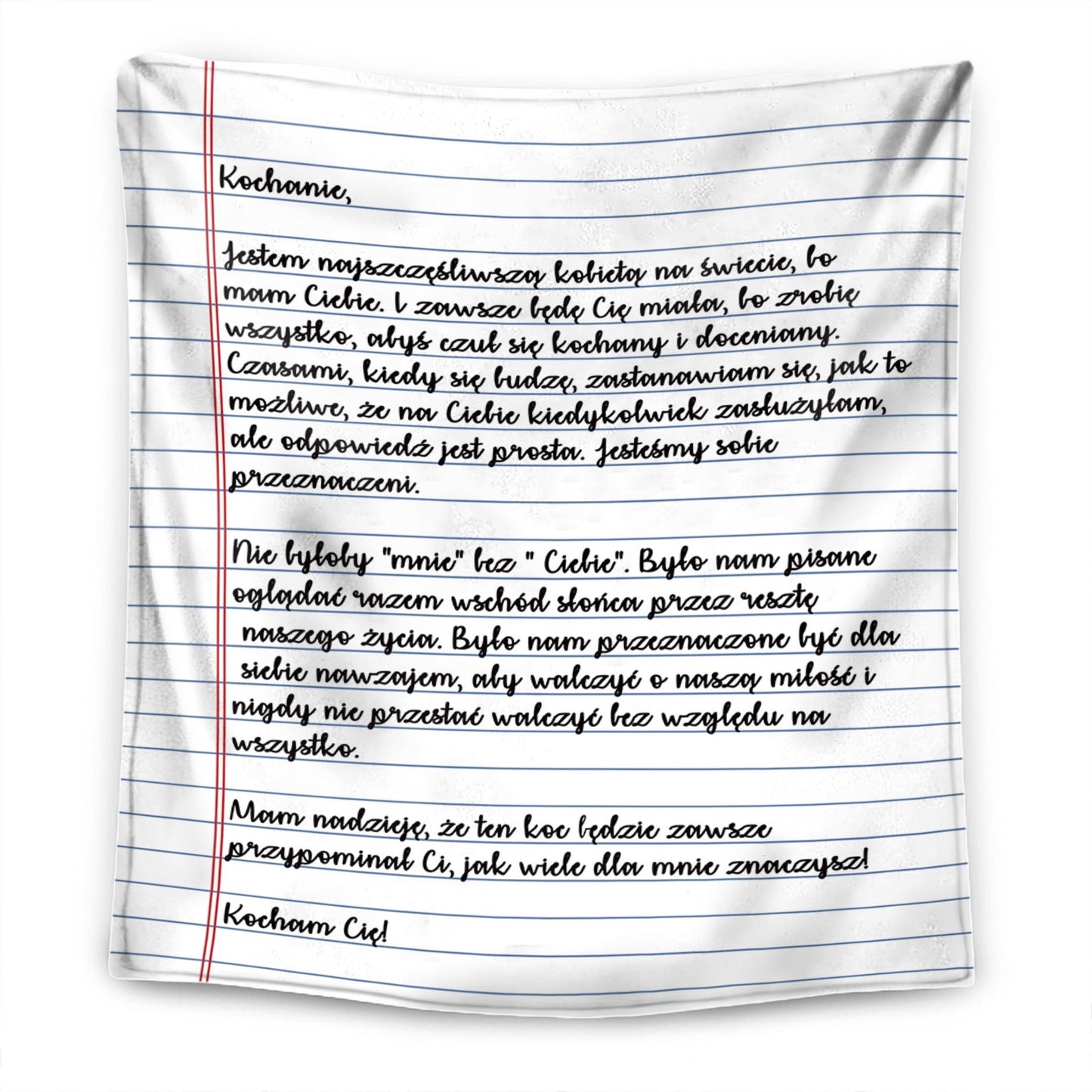 Spersonalizowany Koc - Ręcznie Pisany List™