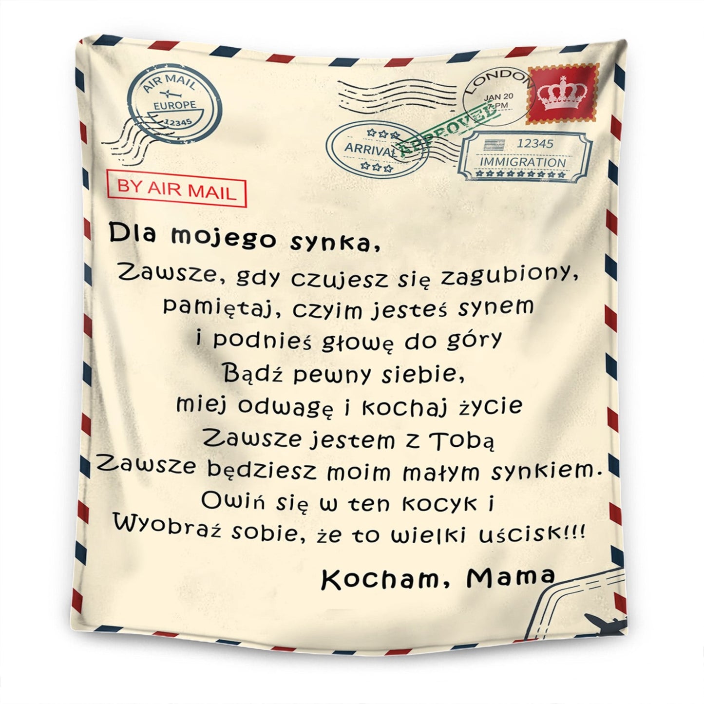 Dla mojej córki / Dla mojego syna - Spersonalizowany Koc Premium™