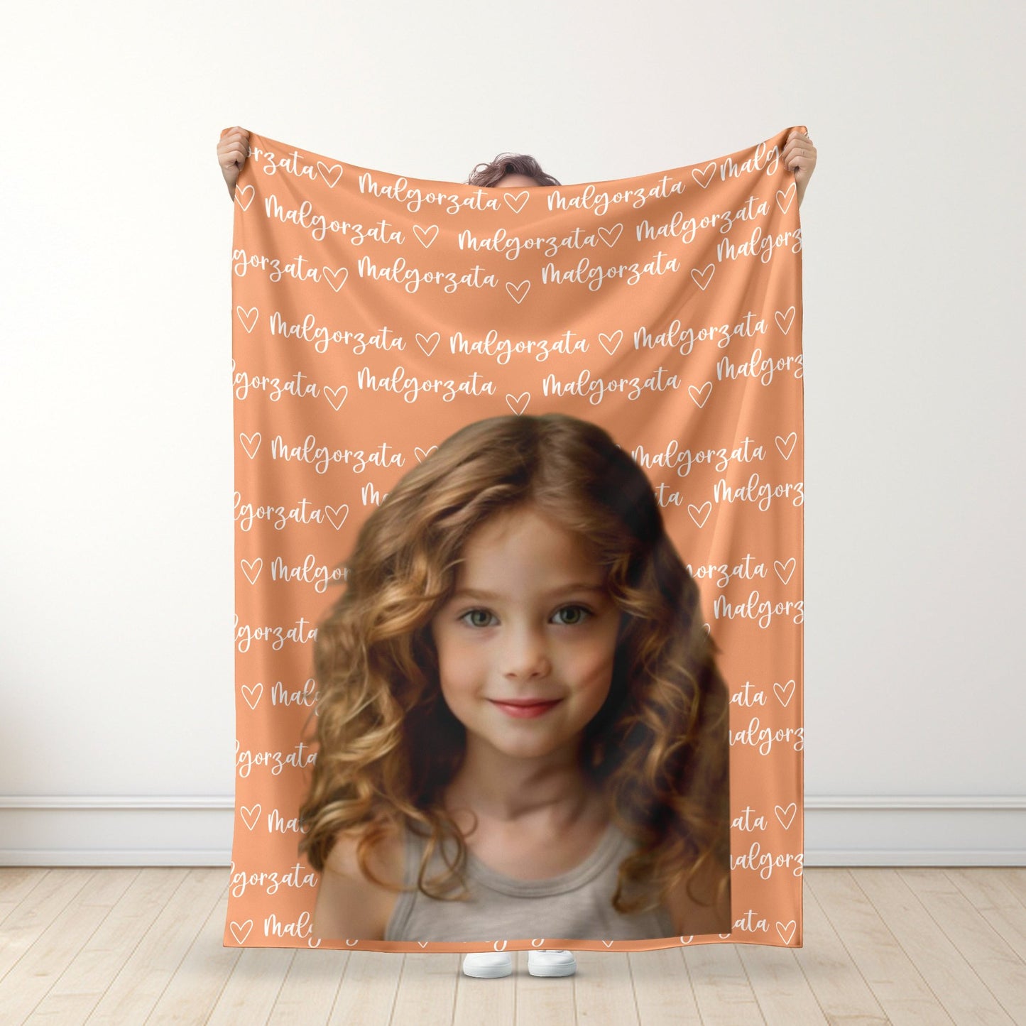 Personalizowany Koc z Imieniem i Zdjęciem - Prezent dla Rodziny - Personalizowany Koc