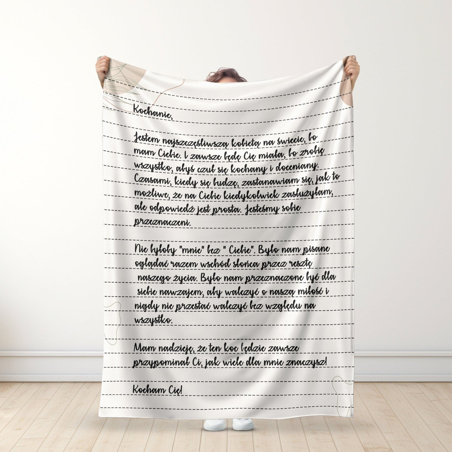 Spersonalizowany Koc - Ręcznie Pisany List™