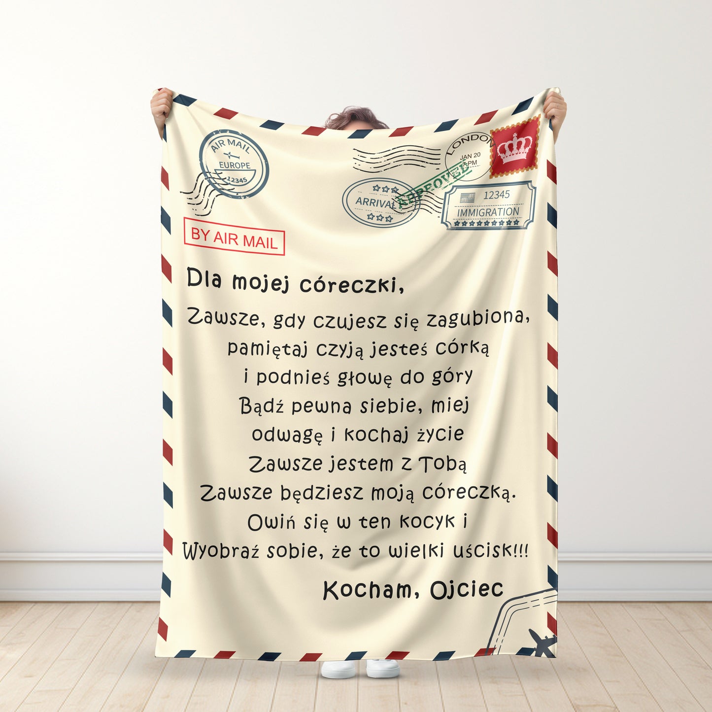 Tata - Dla mojej córki / Dla mojego syna - Koc Premium™