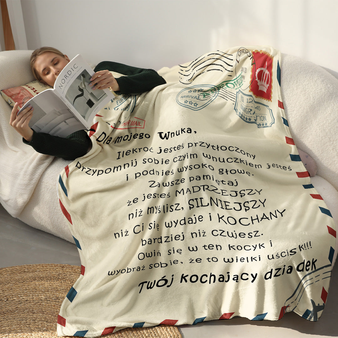 Dziadek - Dla Mojej wnuczki / Dla mojego wnuka - Koc Premium™