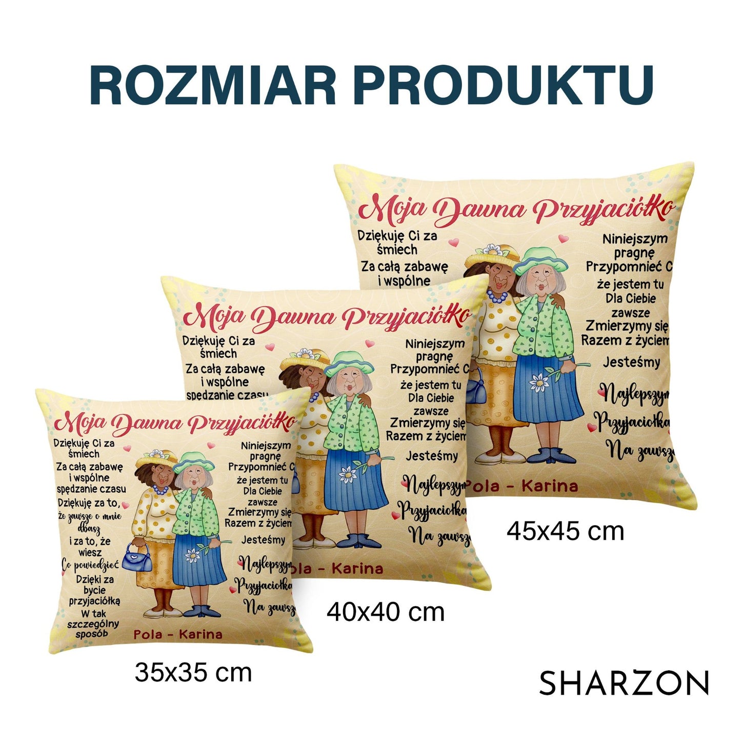 Dla mojej dawnej przyjaciółki - Spersonalizowana Poduszka Premium™
