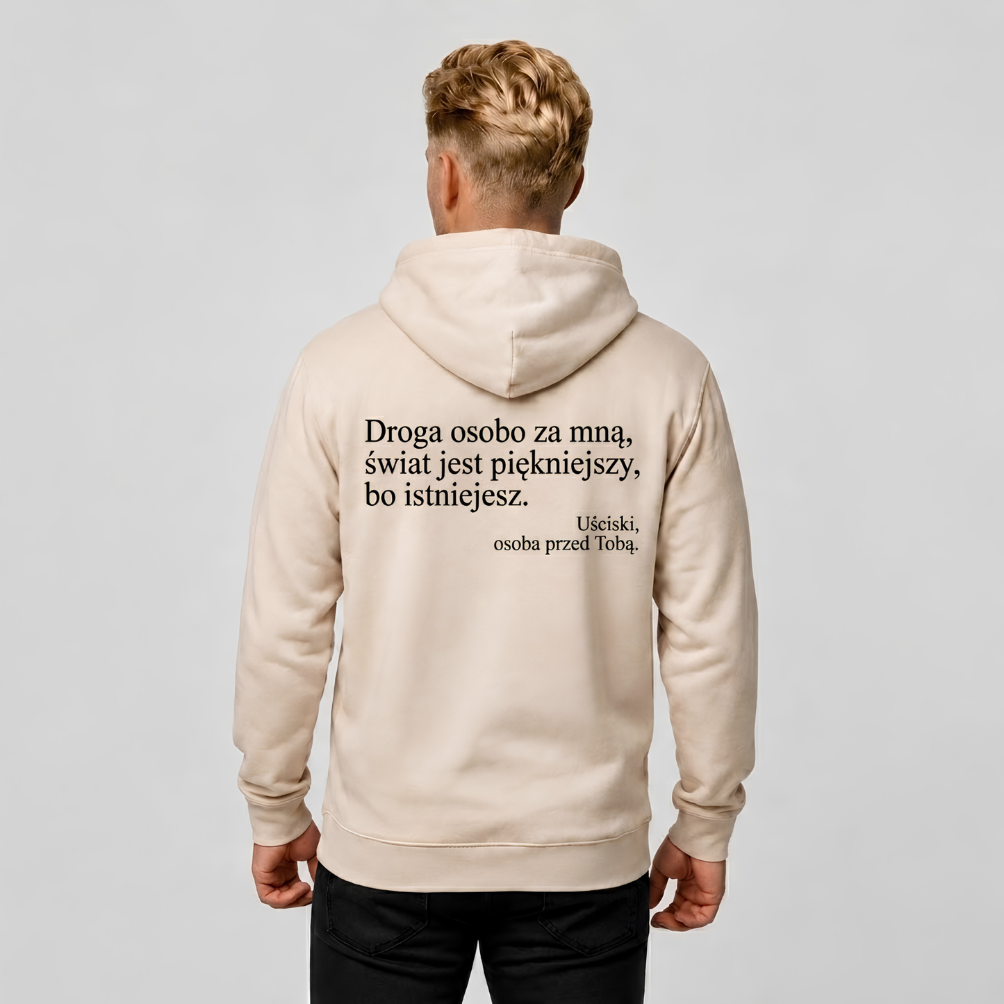 bluza z kapturem na zamek „Wystarczy, że jesteś.”