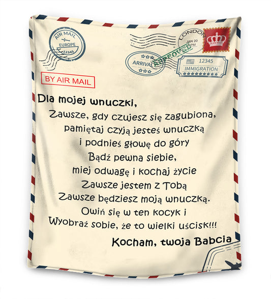 Babcia - Dla Mojej wnuczki / Dla mojego wnuka - Koc Premium™