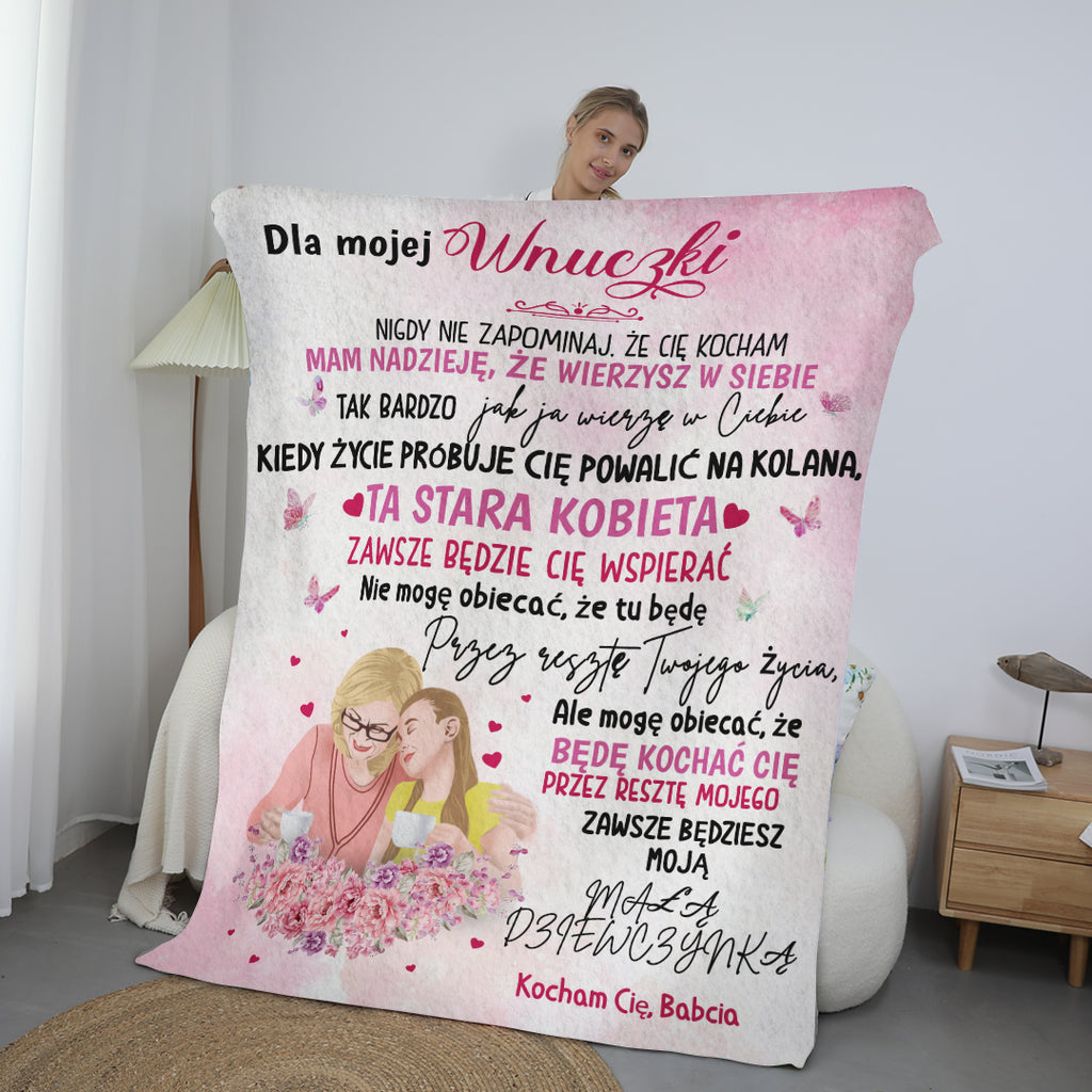Czysta Miłość - Babcia - dla wnuczki/wnuka Koc Premium